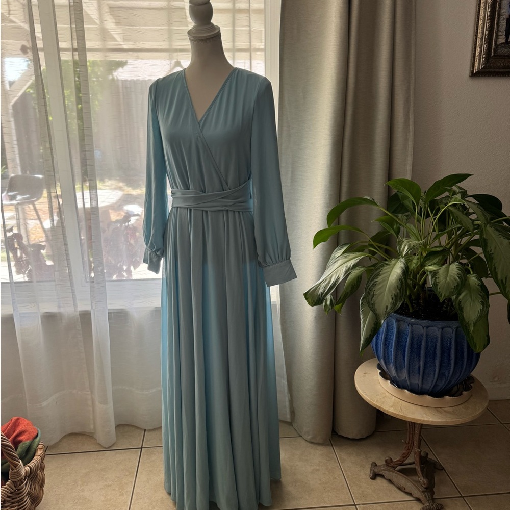 JessaKae Light Blue Long Sleeve Dress